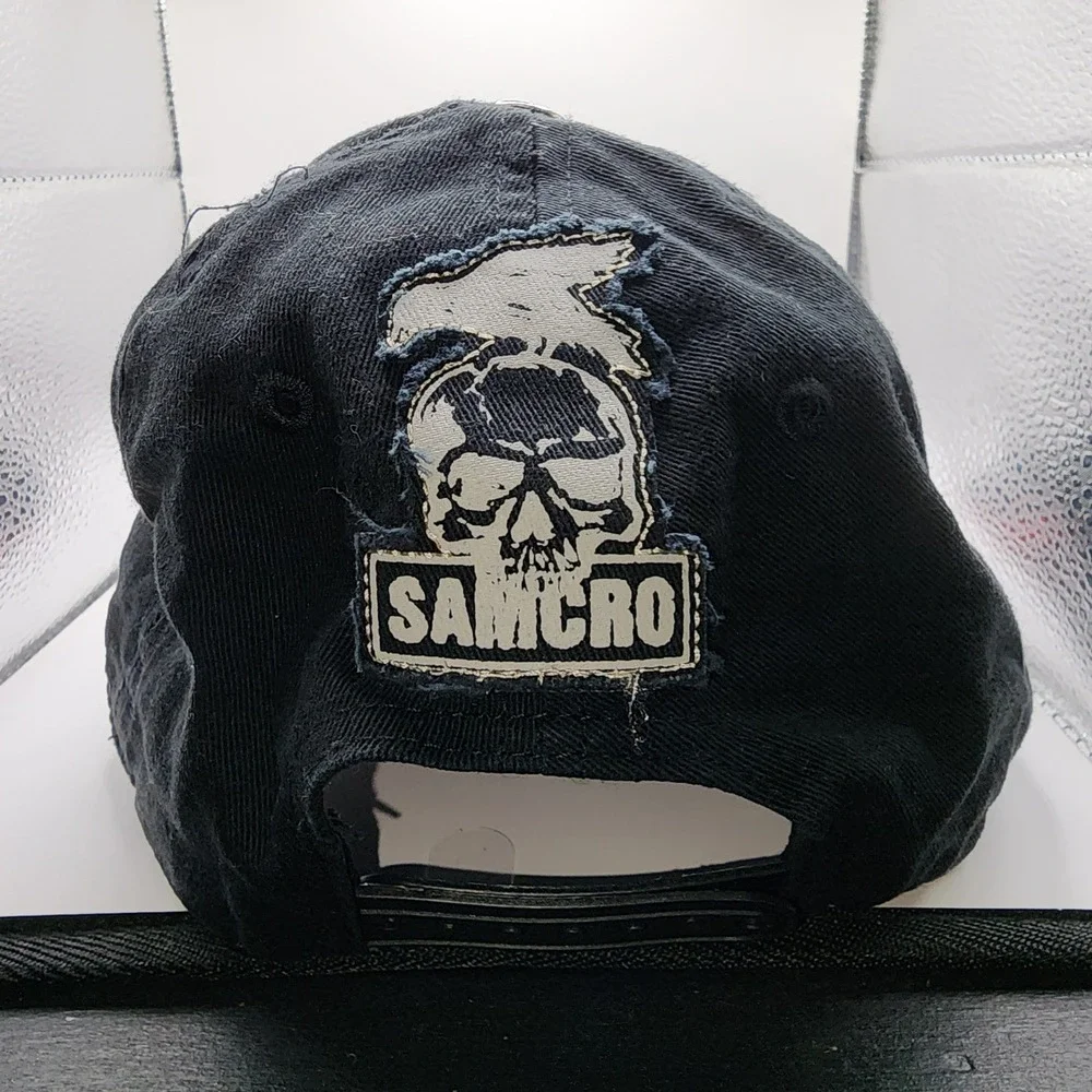 Sons of‎ Anarchy SAMCRO Reaper Hat Black Red Adjustable Snapback Biker Cap 2014